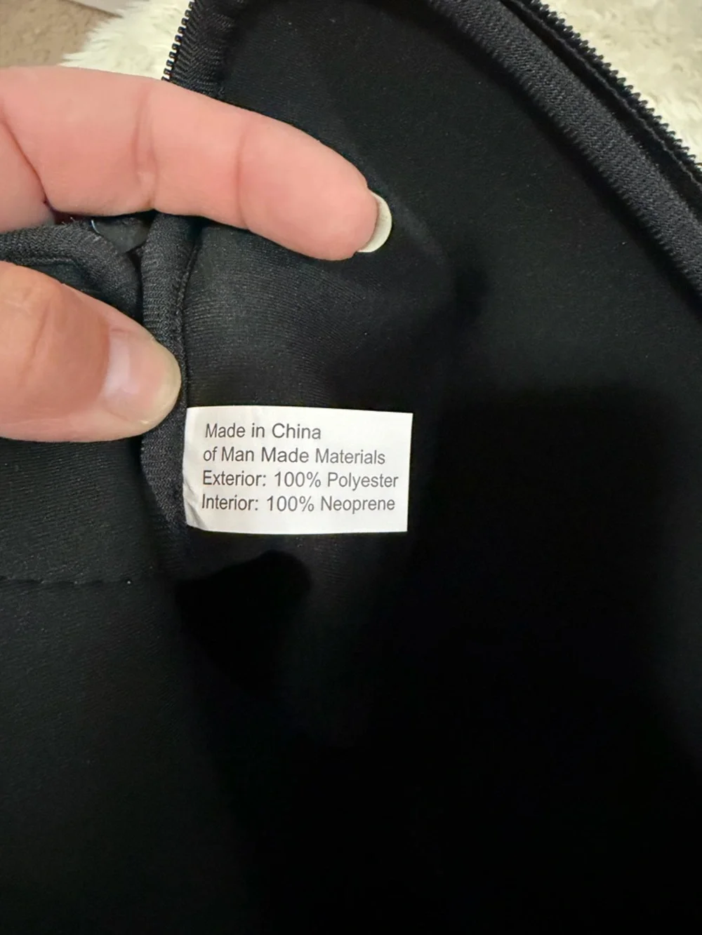 Black Neoprene Laptop Sleeve with Carry Handle